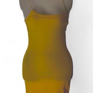 Zara Yellow Spaghetti Strap Dress S NWT!